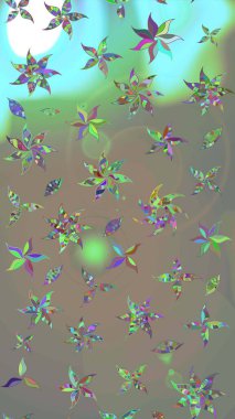 Raster deseni. Sanat ilham verici ve bej renkli çiçekler ve arkasında iz bırakıyor. Karalama çiçekleri çizim kalıbı. Gri ve bej el çizimi desen.