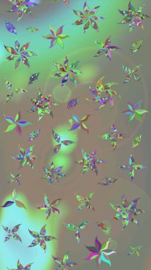 Modern çiçek arkaplanı. Parlak renkli çiçekleri ve gri ve bej renkli yaprakları olan harika bir çiçek deseni. Moda baskıları için zarif bir şablon. Halk stili.