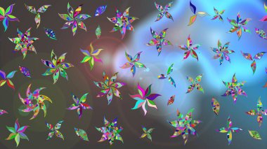 Modaya uygun kumaş deseni. Renkli Yaz Temalı eskiz kalıbı. Düz Çiçek Elementleri Tasarımı. Sevimli çiçek raster deseni.