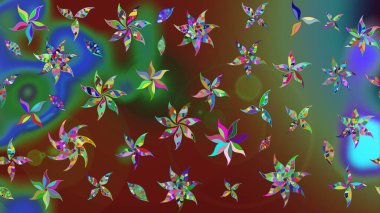 Raster Moda kumaş deseni. Çizgi çizimi kalıbı. Şirin çiçekler..