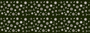 Raster çiçek izi. Çiçek grisi ve nötr çizim deseni. Klasik taslak çizimi.