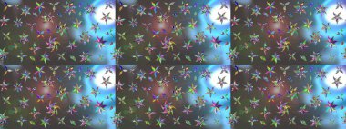 Raster güzel kumaş deseni çiziyor. Renkli Bahar Teması eskiz kalıbı. Düz Çiçek Elementleri Tasarımı. Çiçek deseni.