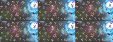 Raster güzel kumaş deseni çiziyor. Renkli Bahar Teması eskiz kalıbı. Düz Çiçek Elementleri Tasarımı. Çiçek deseni.