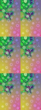 Kumaş, tekstil, duvar kağıdı baskısı için. Raster. Eskiz geçmişi. Tomurcukları çiçek olan sevimli bir çiçek deseni. Eski usul. Raster illüstrasyonu.