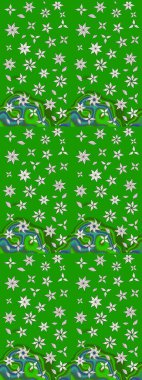 Süslü kumaş deseni. Çiçekli çiçek deseni, suluboya. Raster deseni.