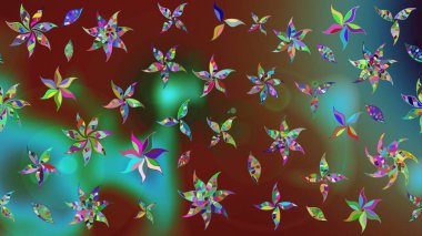 Raster Moda kumaş deseni. Şirin çiçekler. Çizgi çizimi deseni.