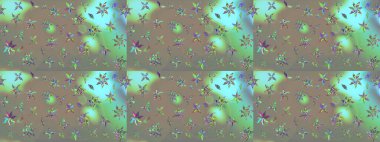 Suluboya çiçekli çiçek deseni. Raster illüstrasyonu. Bej ve gri renkli güzel tekstil..