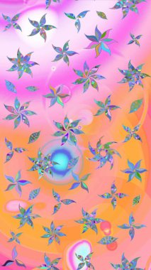 Raster Hip kumaş deseni. Eskiz Vintage Çiçek Deseni.