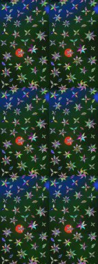 Küçük çiçekteki sevimli çiçek deseni. Modaya uygun kumaş deseni. Raster illüstrasyonu. Tony 'nin kumaş desenini çiz.