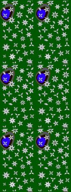 Raster illüstrasyonundaki çiçek desenli çizim. Renkli Yaz Temalı eskiz kalıbı. Düz Çiçek Elementleri Tasarımı. Yeşil ve nötr renkte çiçekler.