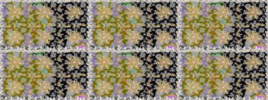 Raster oryantal süs. Kusursuz altın desen. Gri renklerde, altın elementlerle kusursuz desen.