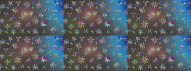 Küçük gri ve mavi çiçeklerle oldukça eski bir besin torbası deseni. Tekstil, kumaş, kapaklar, duvar kağıtları, baskı, paket, koleksiyon defteri, örgü, dekupaj için çiçek arkaplanı..