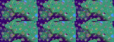 Çizim kalıbı. Organik motif arka planı. Ultraviyole kumaş deseni. Raster illüstrasyonu.