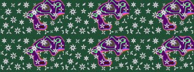 Raster illüstrasyonu. Çiçekli, yapraklı, çiçek desenli eskiz. El çizimi.