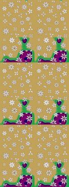 Sarı ve nötr renklerde çiçekler. Tropik çiçek desenleri. Raster illüstrasyonu.