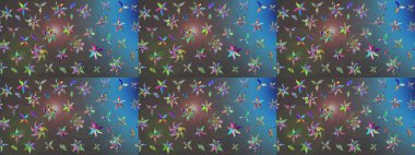 Soyut etnik raster çizim kalıbı. Kabile sanatı boho baskısı, klasik çiçek arkaplanı. Arkaplan dokusu, duvar kağıdı, gri ve mavi renkli çiçek teması.