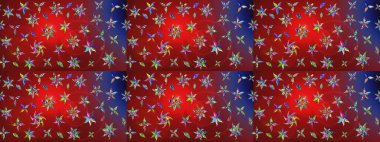 Çiçekler suluboya eskiz deseni. Raster Stili kumaş deseni.