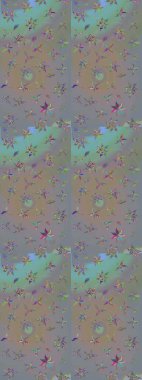 Çocuk stili. Düz Çiçek Elementleri Tasarımı. Renkli Bahar Teması eskiz kalıbı. Çiçekli çizim raster arkaplanı.