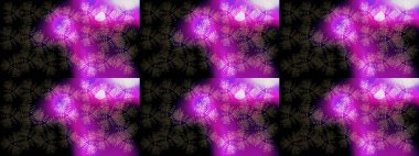 Raster illüstrasyon kar taneleri. Kışın sembolü. Güzel dekorasyon. Siyah, mor ve mor renkli suluboya kar taneleri.