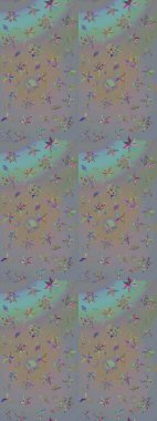 Yumuşak pamuk tasarımı. Paketleme, tekstil, duvar kâğıdı için çiçek eskizi. Raster 'ın taze dokusu. Yumuşak fayans. Klasik çiçek deseni.