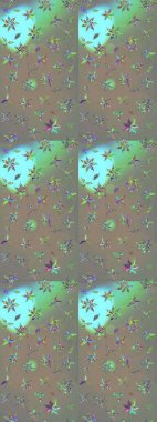 Çiçeğin suluboya çizimlerinin mükemmel deseni. Suluboya çizim kalıbı. Dekorasyon ve tasarım için güzel bir desen. Moda baskısı. Raster illüstrasyonu. Eski.