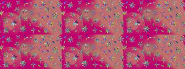 Çiçek arkaplanlı soyut zarafet eskiz deseni. Raster Güzel kumaş deseni.