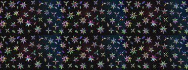 Tekstil, kumaş, kapaklar, duvar kağıtları, baskı, naylon, koleksiyon defteri, örgü, dekupaj için güzel bir eskiz. Küçük gri ve mavi çiçeklerle oldukça eski bir besin torbası deseni.