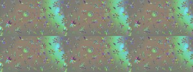 Şirin çiçek elementleri. Raster illüstrasyonu. Taslak desenli, modaya uygun kumaş deseni. Renkli Bahar Teması eskiz kalıbı. Düz Çiçek Elementleri Tasarımı.