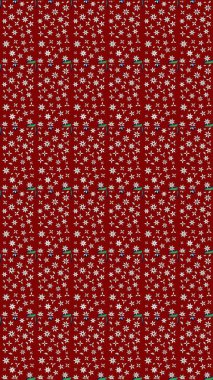 Raster illüstrasyonu. Çiçek desenli çizim. Kırmızı renkte Asyalı tekstil.