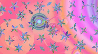 Küçük çiçekte güzel bir desen. Küçük renkli çiçekler. Çiçekli bahar çiçekleri. Motley illüstrasyonu. Moda baskıları için zarif bir şablon.