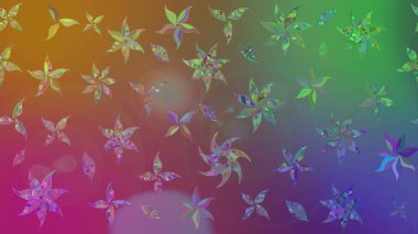 Modern çiçek arkaplanı. Parlak renkli çiçekleri ve kahverengi ve mor renkli yaprakları olan harika bir çiçek deseni. Halk tarzı. Moda baskıları için zarif bir şablon.