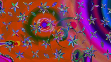 Çiçek kompozisyonu, el boyası, hassas şablon. Sevgililer günü ve tebrik kartı konsepti için şık bir davetiye. Üst manzara, yumuşak stil. Turuncu ve kahverengi renkte manzaralı çiçek deseni.