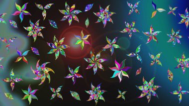 Eskiz geçmişi. Raster. Kumaş, tekstil, duvar kağıdı baskısı için. Tomurcukları çiçek olan sevimli bir çiçek deseni. Raster illüstrasyonu. Antika retro tarzı.