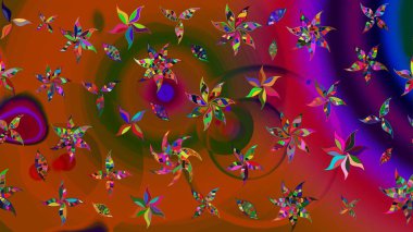 Çiçekli tebrik kartı. Kahverengi ve kırmızı renklerde. Doğum günü kartı ya da düğün davetiyesi. Suluboya çiçek buketi. Çiçek arkaplan. Raster illüstrasyonu.