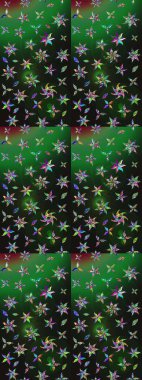 Düz Çiçek Elementleri Tasarımı. Çiçekli eskiz çizimi. Renkli Yaz Temalı eskiz kalıbı. Gri ve yeşil renkte çiçekler.