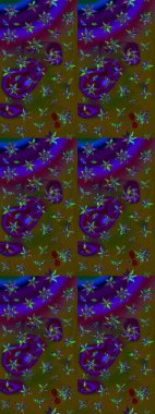 Kahverengi ve yeşil renkli çiçekler. Yumuşak, bahar çiçekli arka plan. Raster çiçek desenli ve çiçekli..