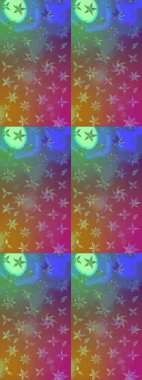 Küçük renkli çiçekler. Çiçekli yaz çiçekleri. Motley illüstrasyonu. Küçük çiçekte güzel bir desen. Robot resim. Moda baskıları için zarif bir şablon.