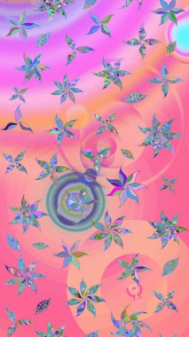 Çizim raster deseni. Güzel kumaş deseni. Çiçek arka planı.