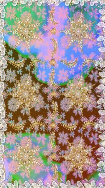 Kusursuz oryantal klasik altın desen. Tarafsız renklerde altın tekrarlayan elementler içeren Raster soyut arkaplanı.