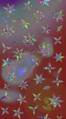 Modaya uygun kumaş deseni. Düz Çiçek Elementleri Tasarımı. Renkli Yaz Temalı eskiz kalıbı. Sevimli çiçek raster deseni.