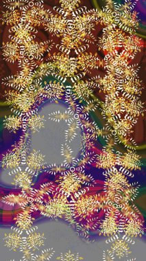 Renkli elementlerle Raster ilginç desen.