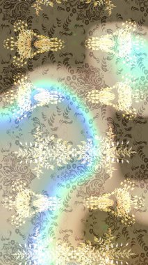 Raster Noel soyut renkli arka plan ve tatlı kar tanesi. Farklı kar taneleri toplayıcısı, bej, nötr ve kahverengi renklerde kış elementleri..