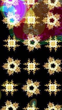 Kar taneleri arka planda. Arkaplanda soyut kar taneleri olan düz tasarım. Kar taneleri deseni. Kar tanesi süsleme deseni. Raster illüstrasyonu.