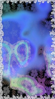 Çiçeksiz desenli, suluboya elle çizilmiş elementler. Parlak renkli fantezi çiçekleri, yapraklar, mavi renkli tomurcuklar.