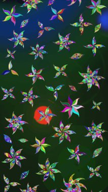 Küçük çiçekteki sevimli çiçek deseni. Raster illüstrasyonu. Tony 'nin kumaş kalıbını çiz. Modaya uygun kumaş deseni.