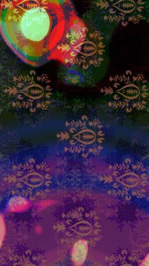 Raster illüstrasyonu. Kar tanesi raster deseni. Mor ve mavi renkte kar taneleri. Renkli arka planda izole tatlı kar taneleri.