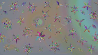 Modern çiçek arkaplanı. Halk tarzı. Moda baskıları için zarif bir şablon. Parlak renkli çiçekleri olan ve gri ve bej renkli yaprakları olan muhteşem bir çiçek deseni..