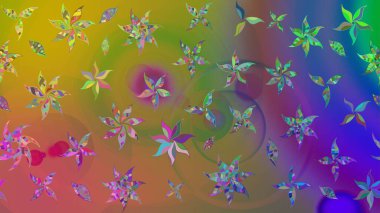 Organik motif arka planı. Raster illüstrasyonu. Ultraviyole kumaş deseni. Çizim deseni.