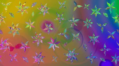 Organik motif arka planı. Raster illüstrasyonu. Ultraviyole kumaş deseni. Çizim deseni.