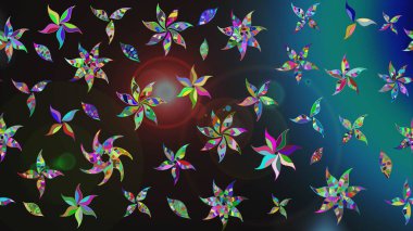 Gri ve mavi renkler üzerine çiçek desenli çizimler, el yapımı papatyalar, papatyalar. Tekrarlayan çiçek arkaplanı, zarif gri ve mavi çiçekler duvar kağıdı.